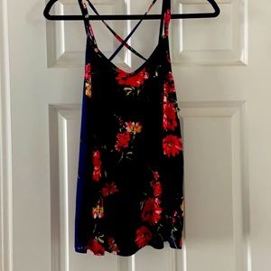 Stick Fix Paper Moon Floral Criss Cross Tank Size Large
